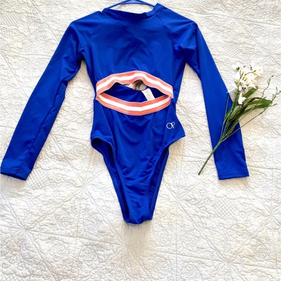 Ocean Pacific (OP) long sleeved swimsuit cobalt blue - Picture 3 of 5